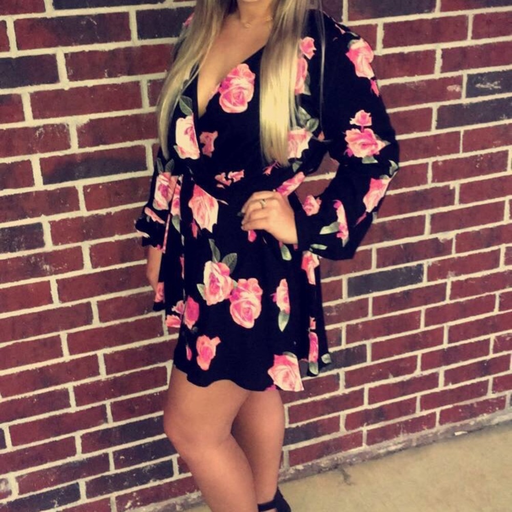 GB Long Sleeve V-Neck Romper